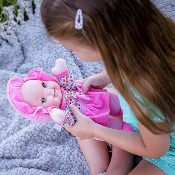 Press her Tummy! Baby's First Kisses 13" Soft Body Baby Doll NEW - Picture 3 of 3